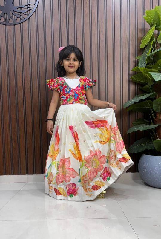 NEW LAUNCING KIDS GOWN silk Bulk kids wear market in Ahmedabad